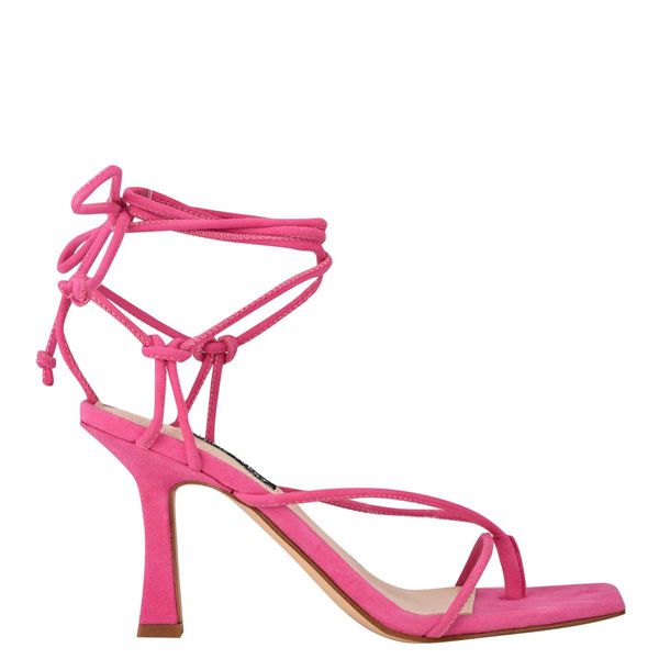 Nine West Yarin Ankle Wrap Pink Heeled Sandals | Ireland 80F95-1O16